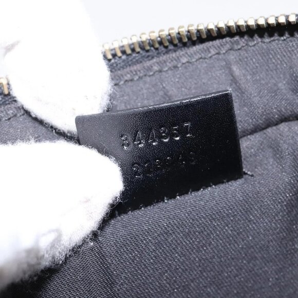 GUCCI Diamante Hand Bag Leather 2way Black Gold 344357 Auth 135065 - Picture 13 of 16